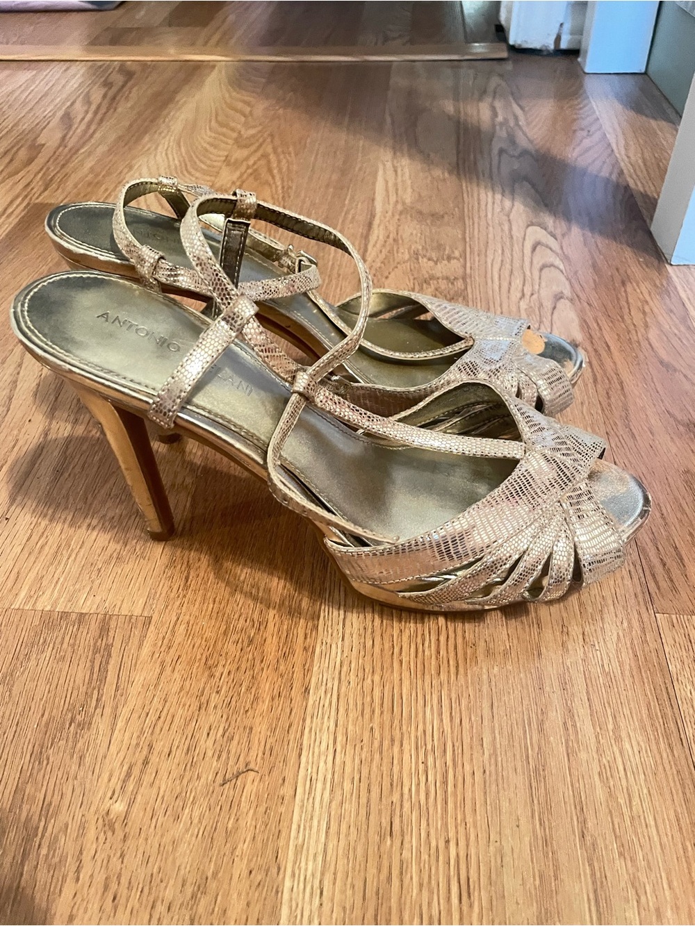 Gold Platform Stilettos Size 10